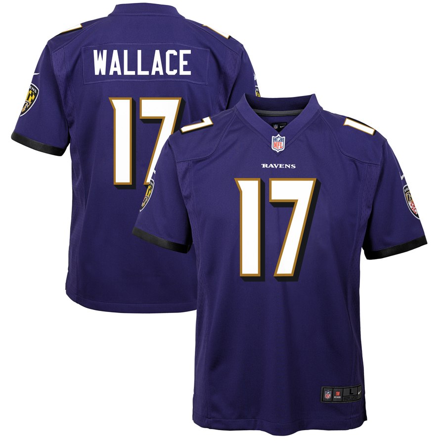 Youth Baltimore Ravens Mike Wallace Nike Purple Game Jersey