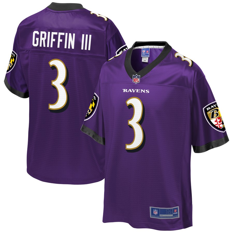 Youth Baltimore Ravens Robert Griffin Iii NFL Pro Line Purple Player Jersey