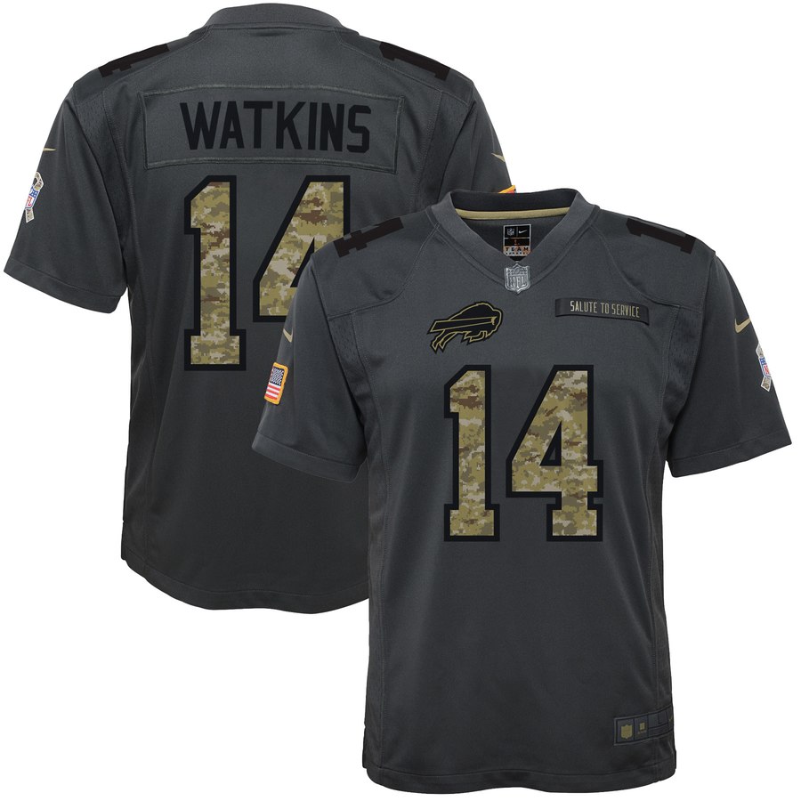 Youth Buffalo Bills Sammy Watkins Nike Anthracite Salute To Service Game Jersey