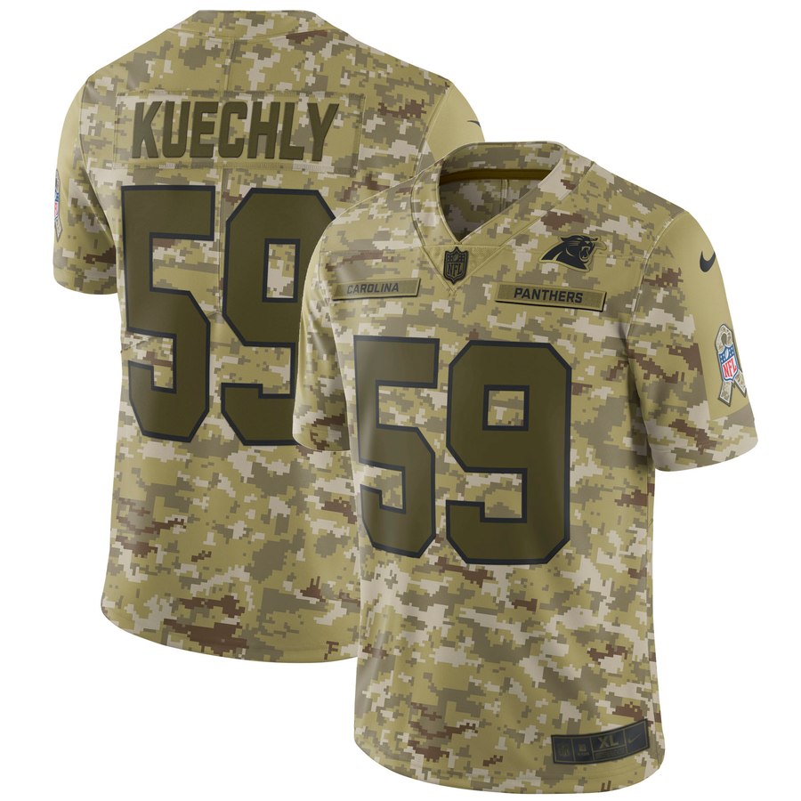 Mens Carolina Panthers Luke Kuechly Nike Camo Salute To Service Limited Jersey