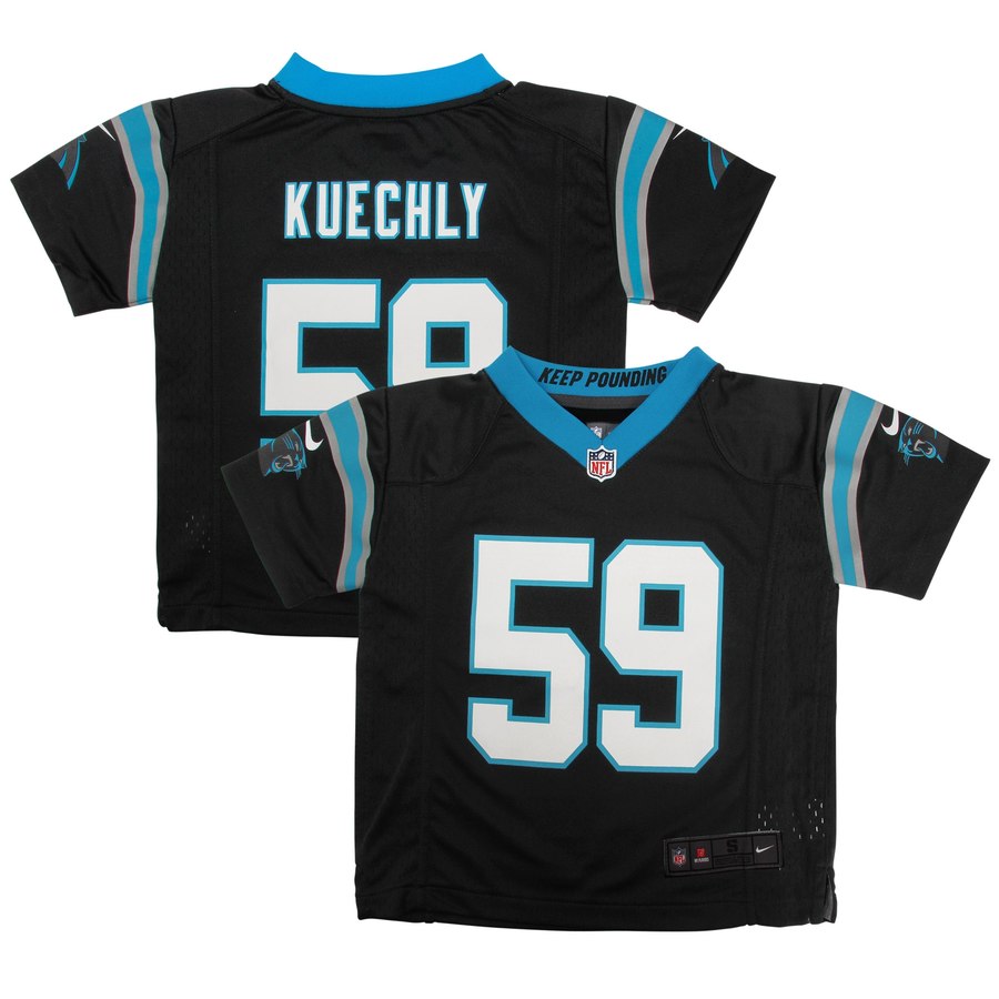 Preschool Carolina Panthers Luke Kuechly Nike Black Team Color Game Jersey