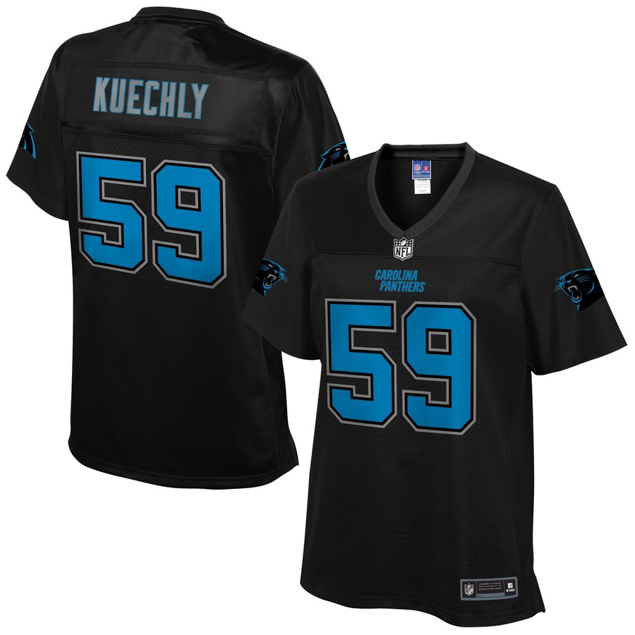 Women's Carolina Panthers Luke Kuechly NFL Pro Line Black Reverse Fashion Jersey