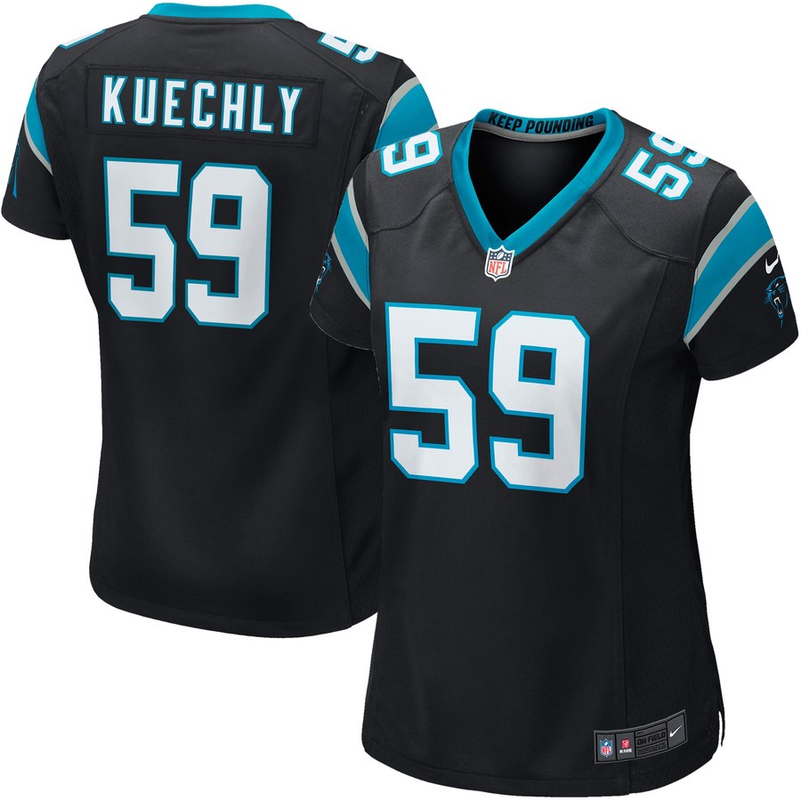 Girls Youth Carolina Panthers Luke Kuechly Nike Black Game Jersey