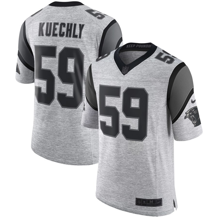 Mens Carolina Panthers Luke Kuechly Nike Gray Gridiron Gray Ii Limited Jersey