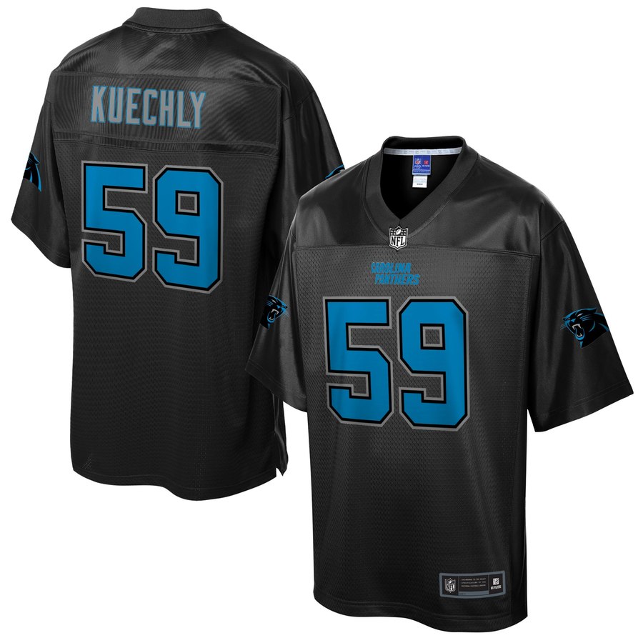 Mens Carolina Panthers Luke Kuechly NFL Pro Line Black Reverse Fashion Jersey