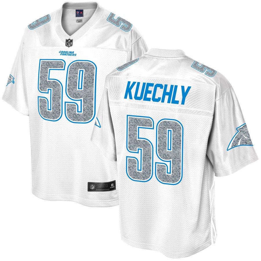 Mens Carolina Panthers Luke Kuechly NFL Pro Line White Out Fashion Jersey