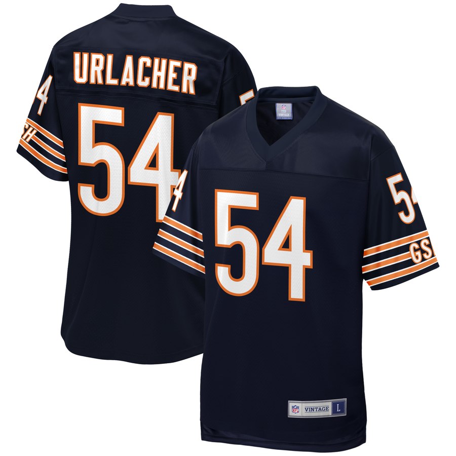 Mens Chicago Bears Brian Urlacher NFL Pro Line Navy Retired Player Jersey