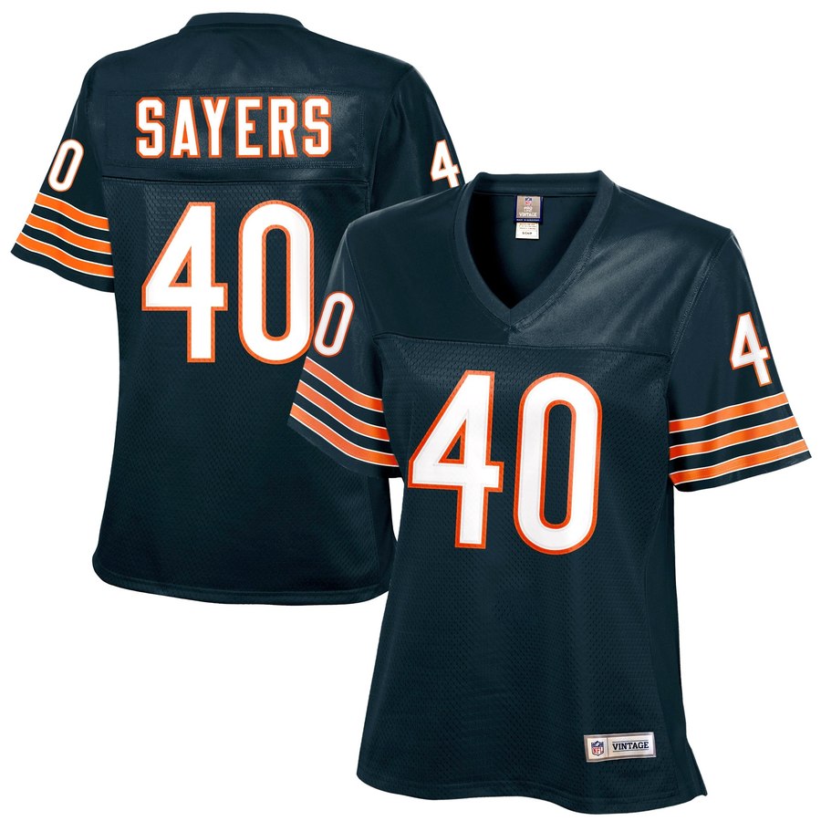 Women's Chicago Bears Gale Sayers Navy Blue Retired Player Jersey