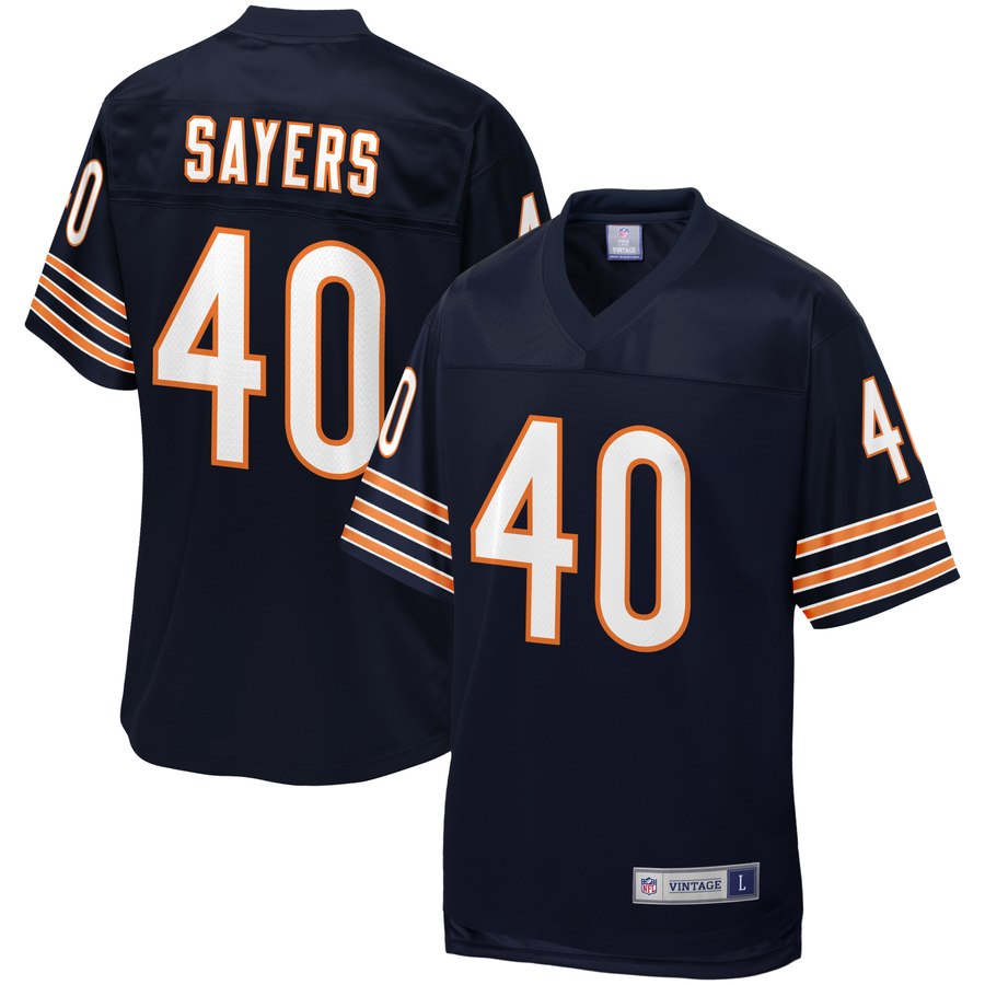 Mens Chicago Bears Gale Sayers NFL Pro Line Navy Retired Team Player Jersey