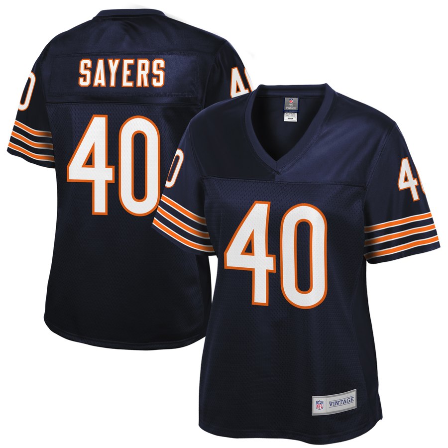 Women's Chicago Bears Gale Sayers NFL Pro Line Navy Retired Player Jersey