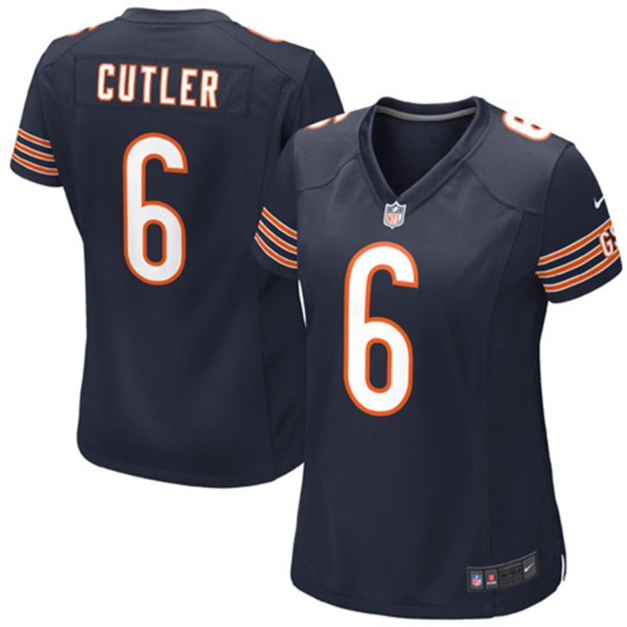 Girls Youth Chicago Bears Jay Cutler Nike Navy Blue Game Jersey