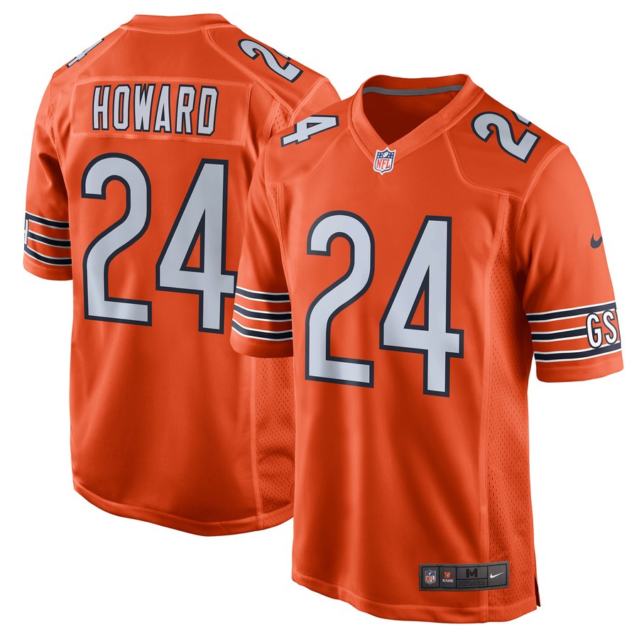 Mens Chicago Bears Jordan Howard Nike Orange Alternate Game Jersey