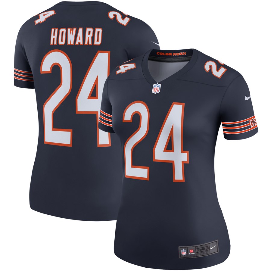 Women's Chicago Bears Jordan Howard Nike Navy Color Rush Legend Player Jersey