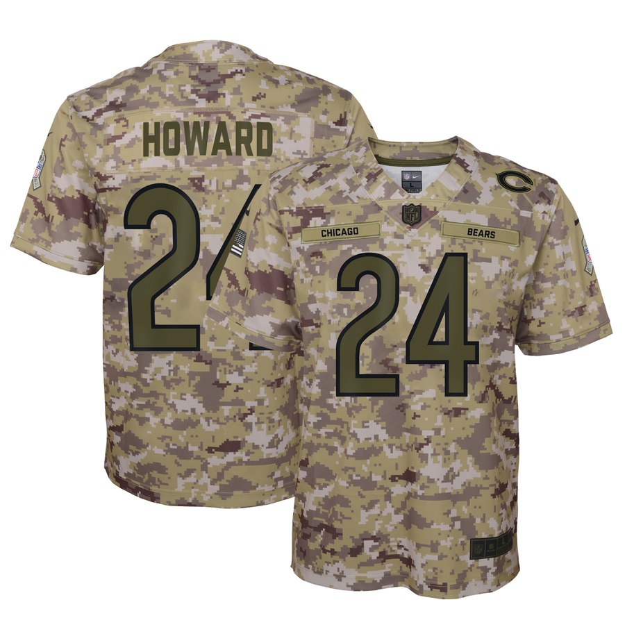 Youth Chicago Bears Jordan Howard Nike Camo Salute To Service Game Jersey