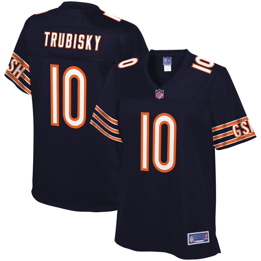 Women's Chicago Bears Mitchell Trubisky NFL Pro Line Navy Player Jersey