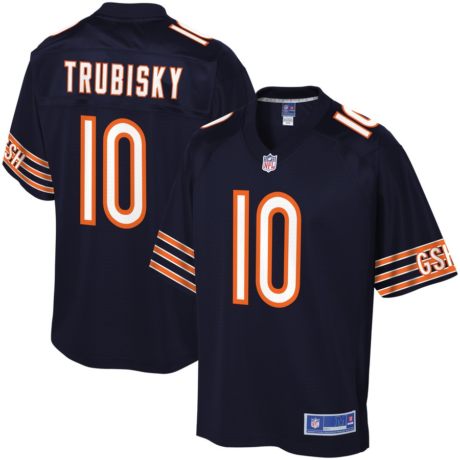 Youth Chicago Bears Mitchell Trubisky NFL Pro Line Navy Player Jersey