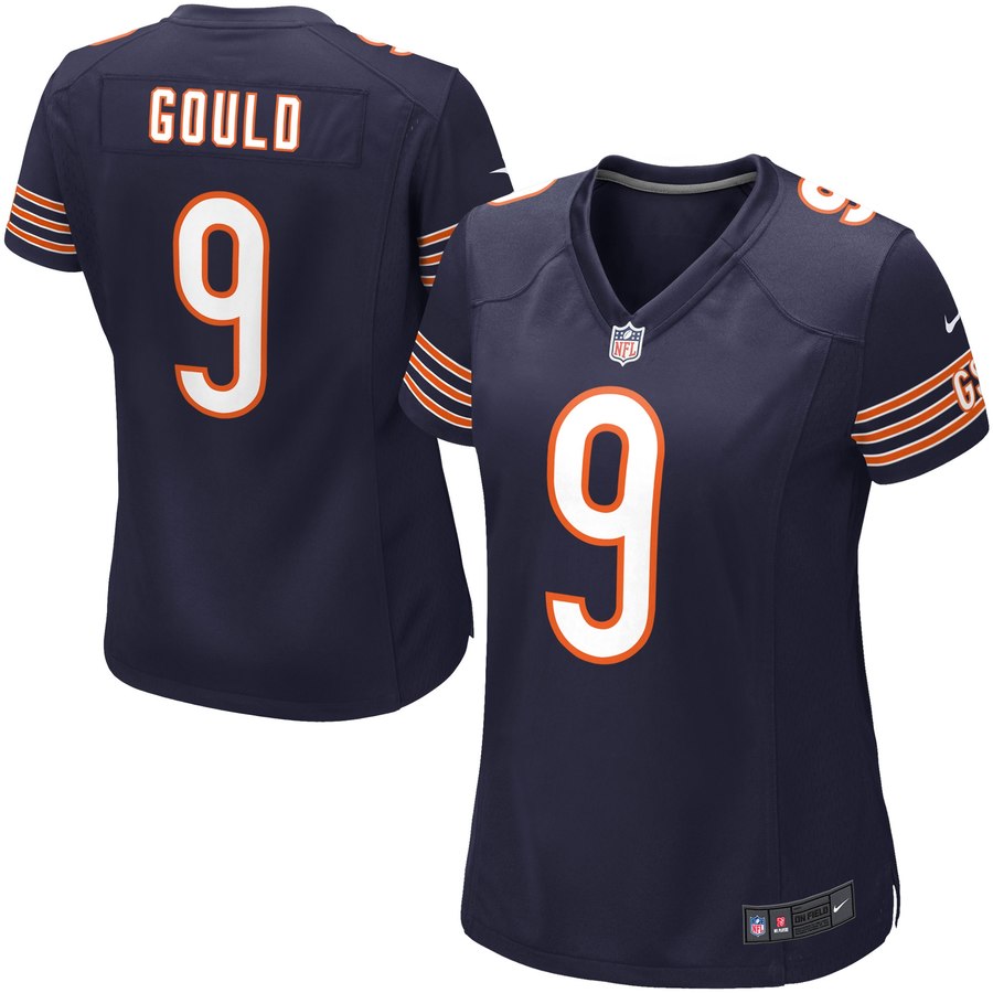 Girls Youth Chicago Bears Robbie Gould Nike Navy Blue Game Jersey