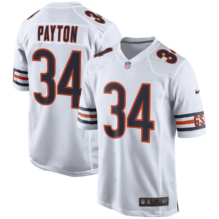 Mens Chicago Bears Walter Payton Nike White Retired Player Game Jersey