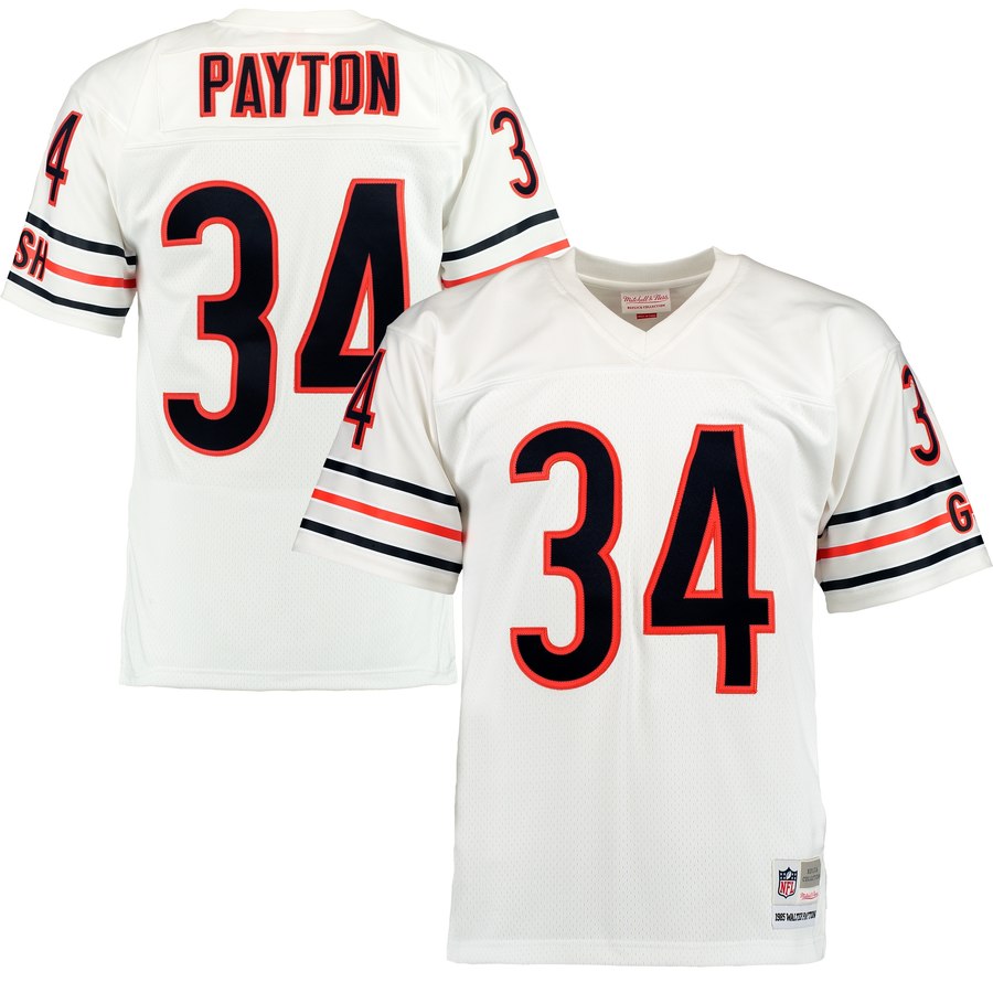 Mens Chicago Bears Walter Payton Mitchell And Ness White Retired Player Replica Jersey