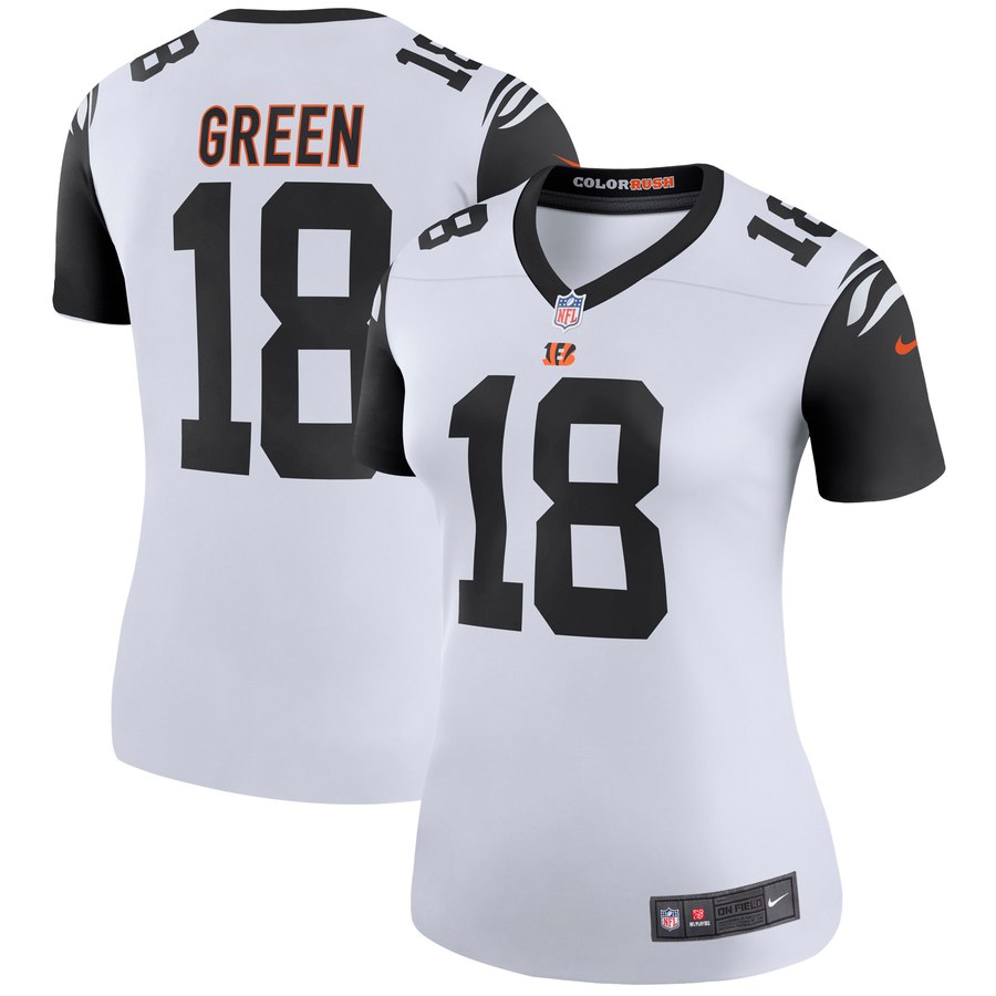 Women's Cincinnati Bengals Aj Green Nike White Color Rush Legend Jersey