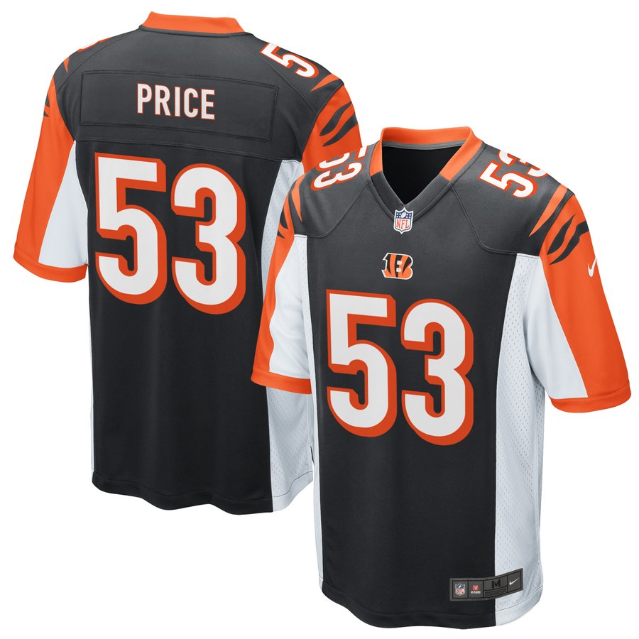 Mens Cincinnati Bengals Billy Price Nike Black Game Jersey