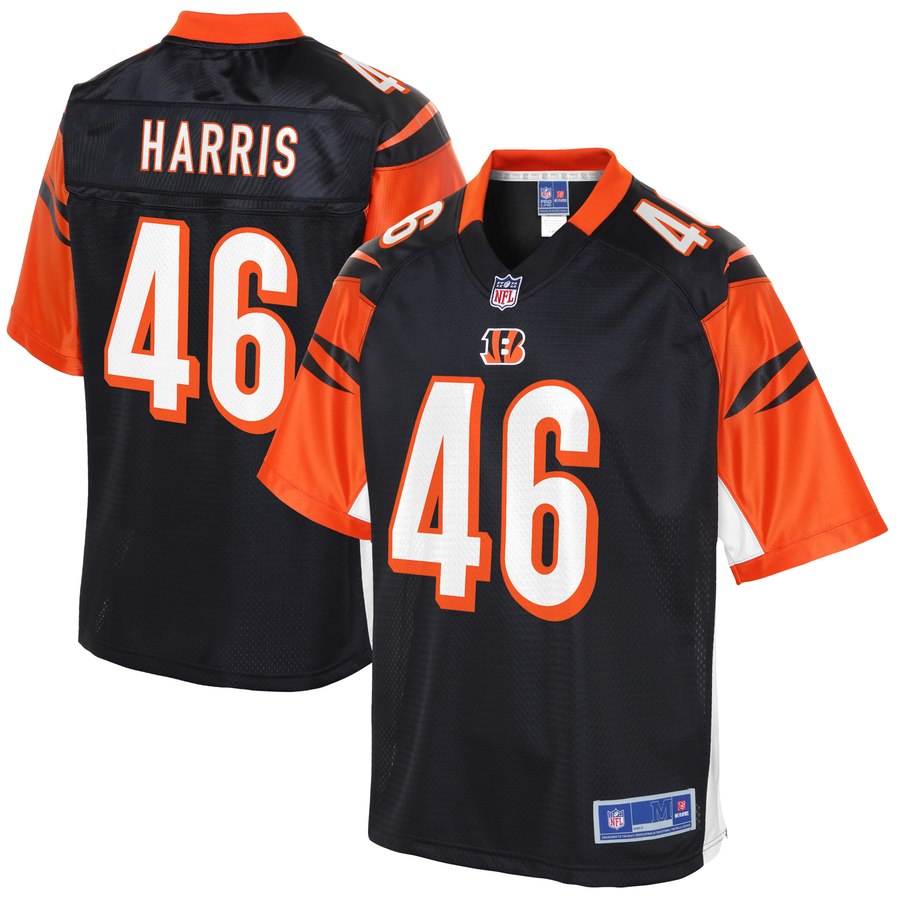 Mens Cincinnati Bengals Clark Harris NFL Pro Line Black Player Jersey