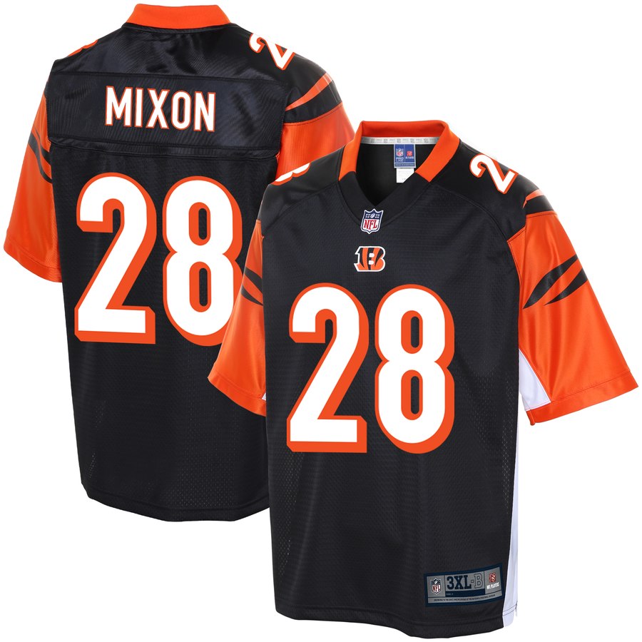 Mens Cincinnati Bengals Joe Mixon NFL Pro Line Black Big And Tall Player Jersey