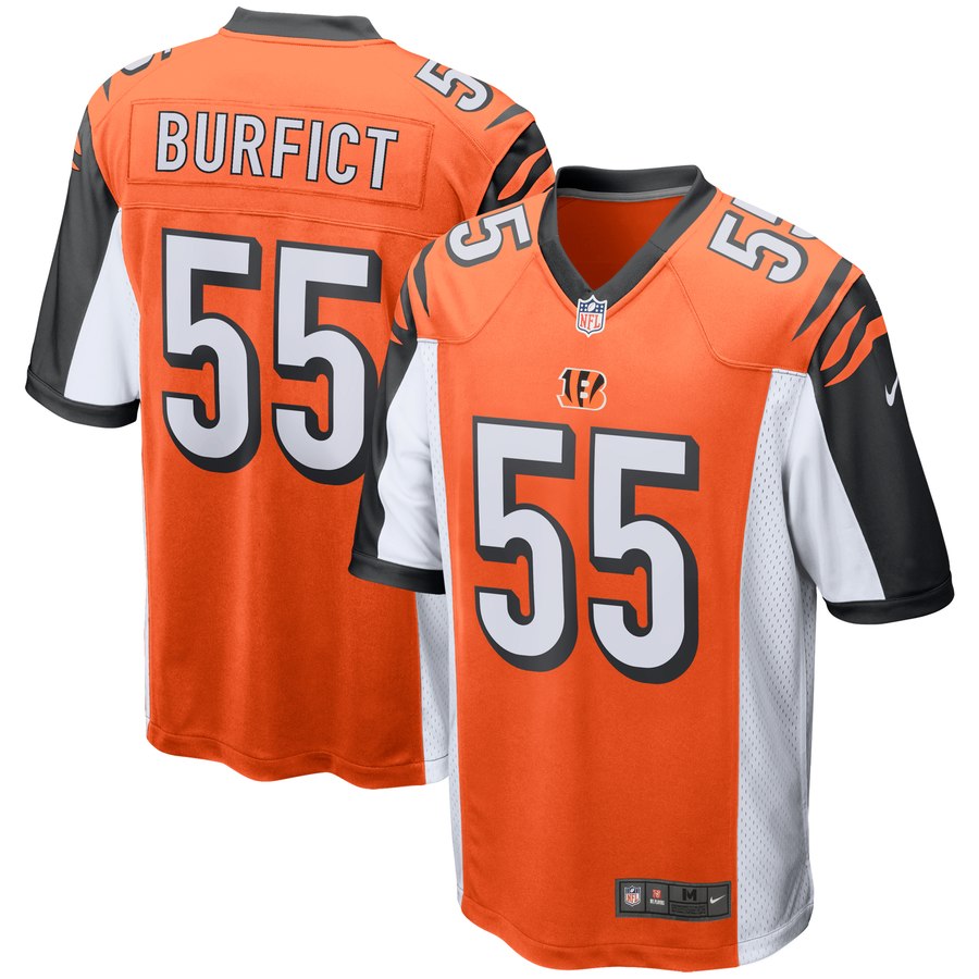 Mens Cincinnati Bengals Vontaze Burfict Nike Orange Game Jersey