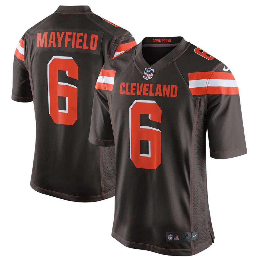 Mens Cleveland Browns Baker Mayfield Nike Brown Game Jersey