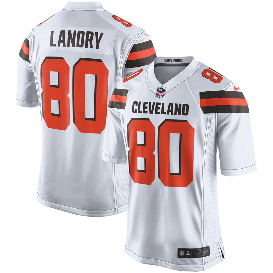 Mens Cleveland Browns Jarvis Landry Nike White Player Game Jersey