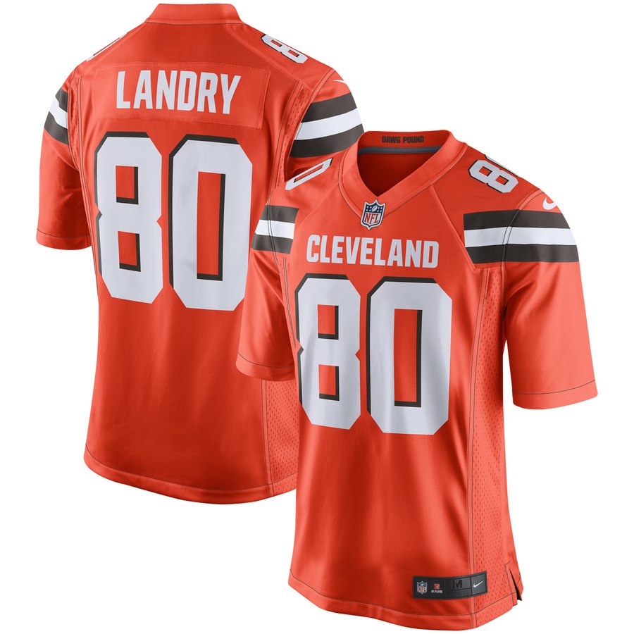 Mens Cleveland Browns Jarvis Landry Nike Orange Player Game Jersey