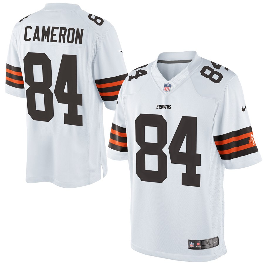 Mens Cleveland Browns Historic Logo Jordan Cameron Nike White Limited Jersey