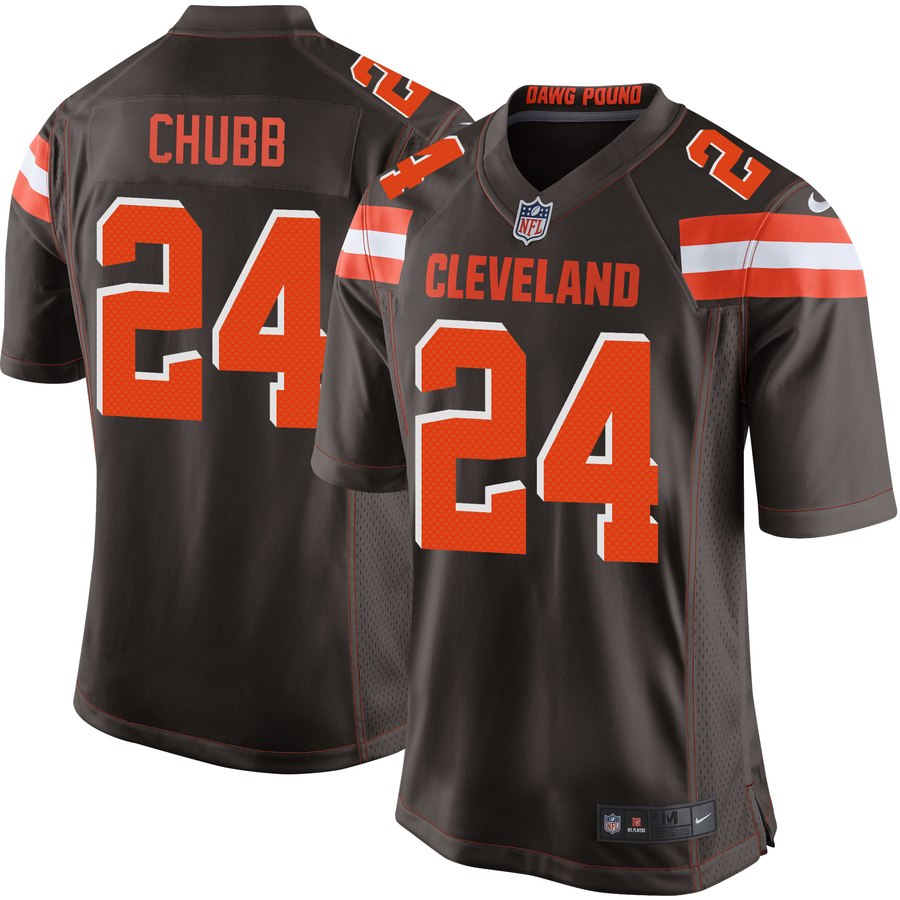 Mens Cleveland Browns Nick Chubb Nike Brown Game Jersey