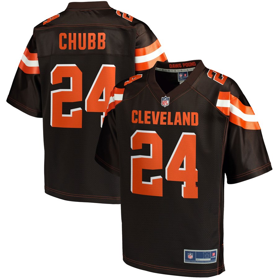 Mens Cleveland Browns Nick Chubb NFL Pro Line Brown Player Jersey