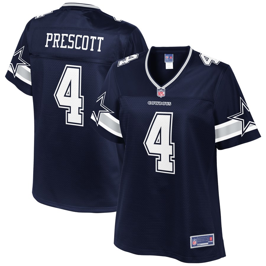 Women's Dallas Cowboys Dak Prescott NFL Pro Line Navy Player Jersey