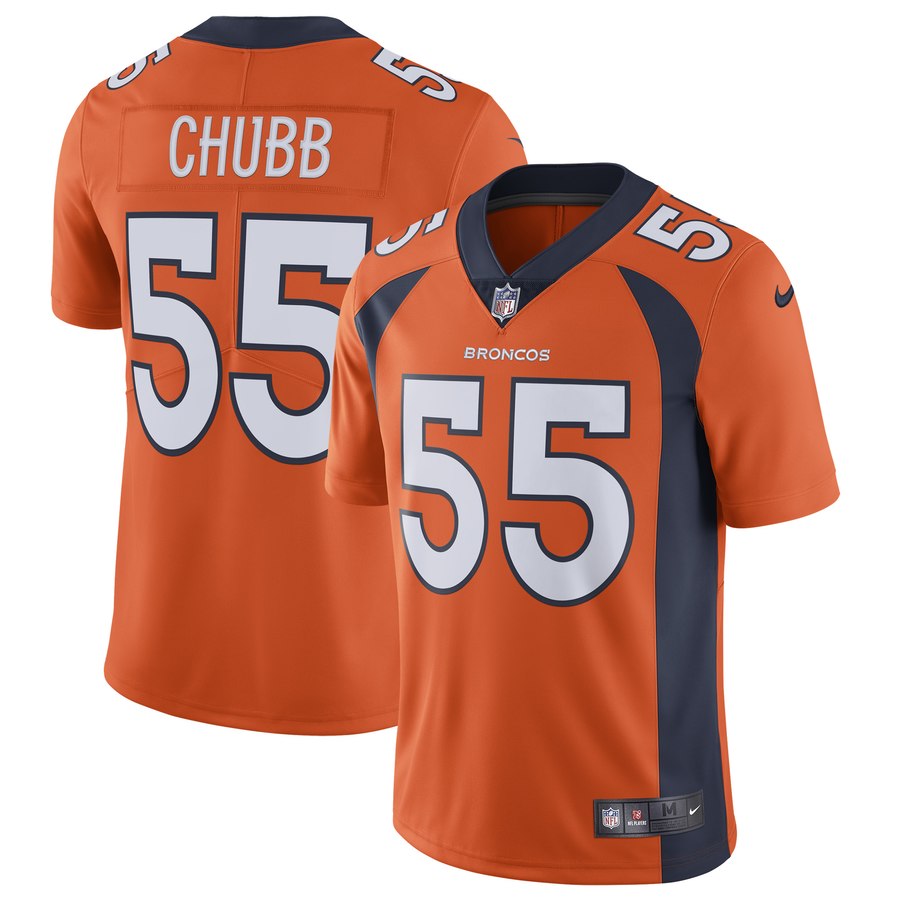 Mens Denver Broncos Bradley Chubb Nike Orange Vapor Untouchable Limited Jersey