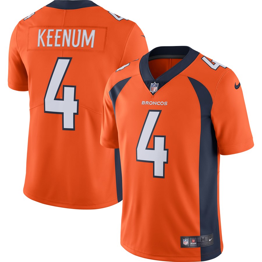 Mens Denver Broncos Case Keenum Nike Orange Vapor Untouchable Limited Jersey