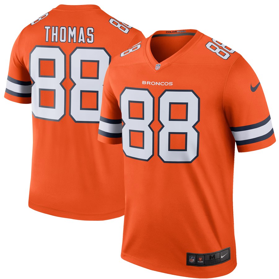 Mens Denver Broncos Demaryius Thomas Nike Orange Color Rush Legend Jersey