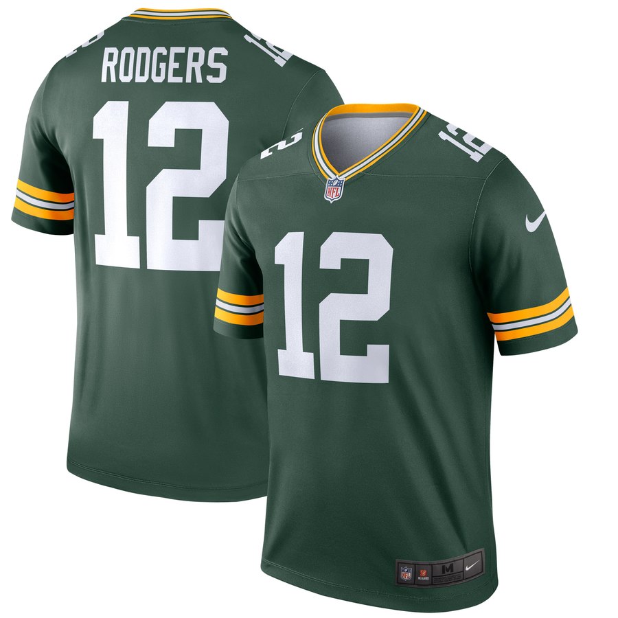 Mens Green Bay Packers Aaron Rodgers Nike Green Legend Jersey