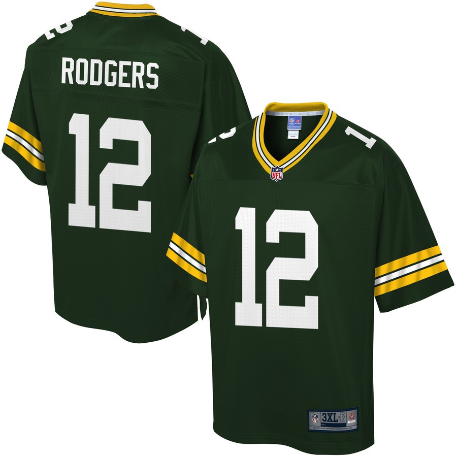 Mens Green Bay Packers Aaron Rodgers NFL Pro Line Green Big And Tall Team Color Player Jersey