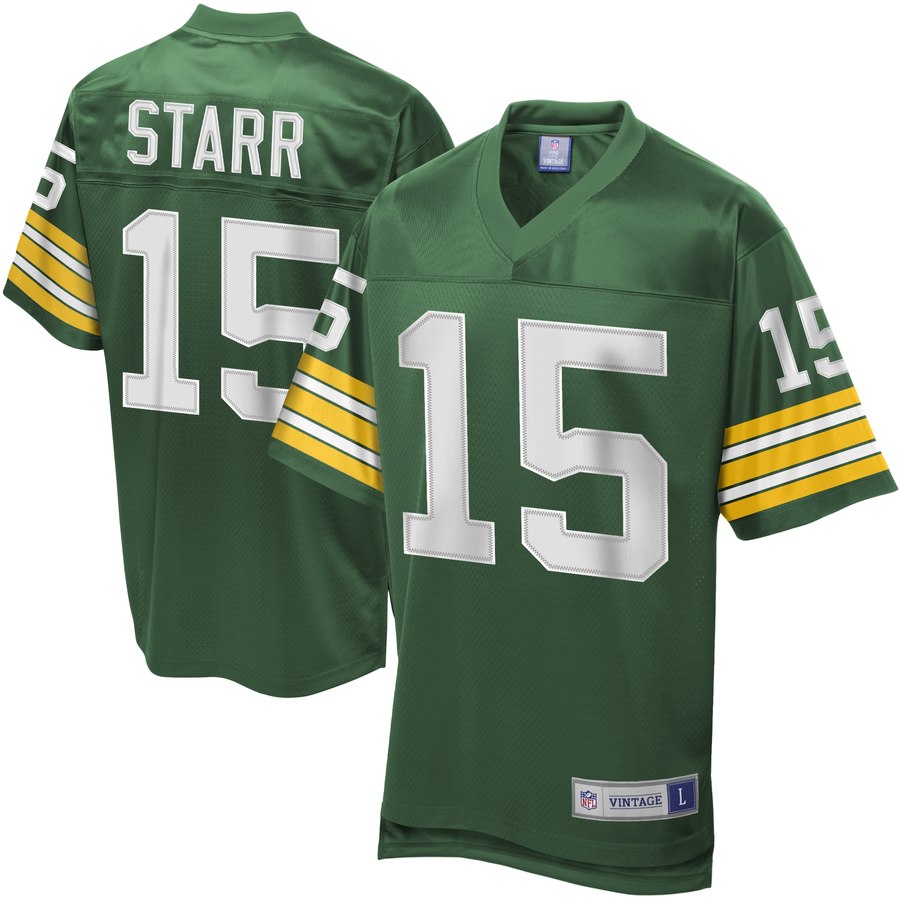 Mens NFL Pro Line Green Bay Packers Bart Starr Retired Player Jersey