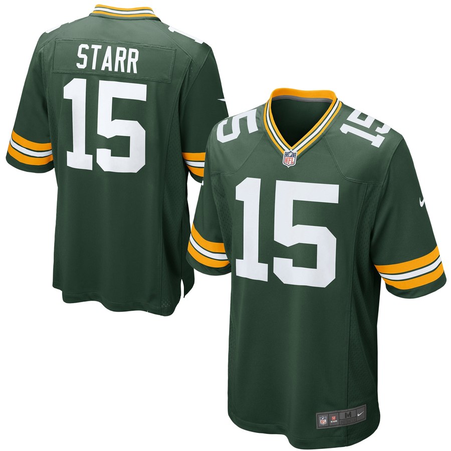 Mens Green Bay Packers Bart Starr Nike Green Retired Player Game Jersey