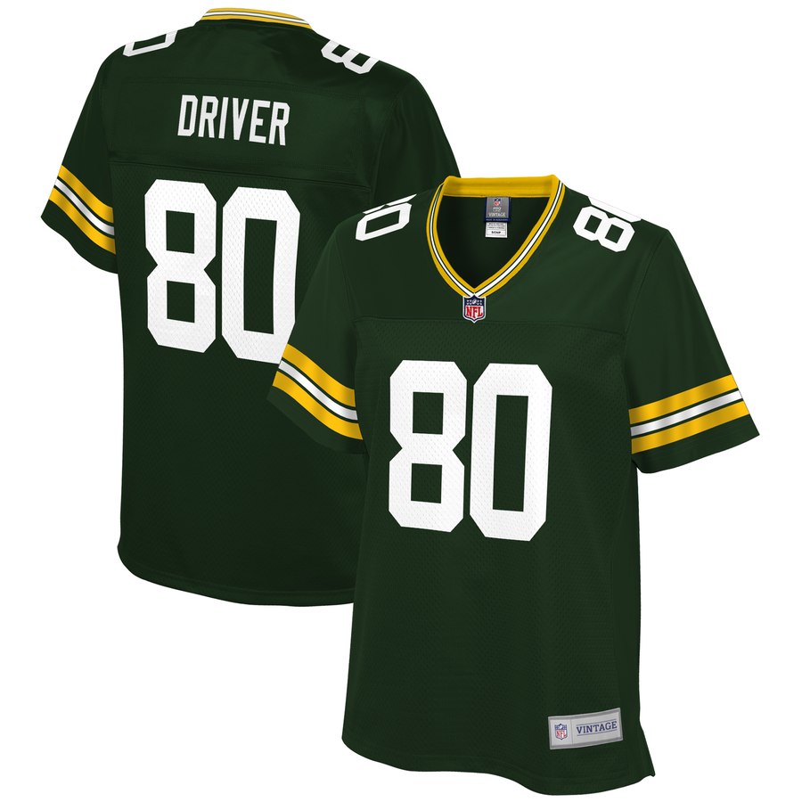 Women's Green Bay Packers Donald Driver NFL Pro Line Green Retired Player Jersey