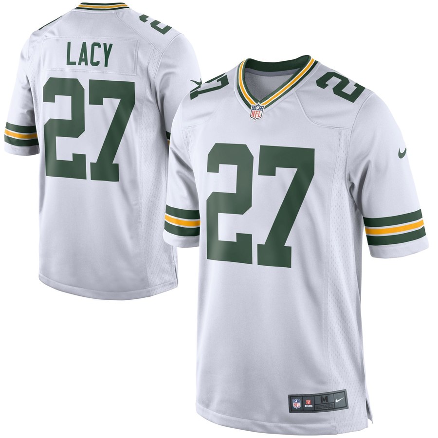 Youth Green Bay Packers Eddie Lacy Nike White Game Jersey