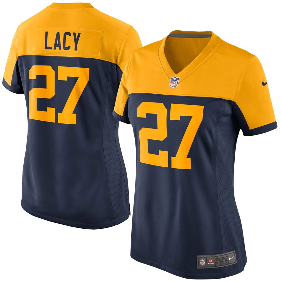 Women's Green Bay Packers Eddie Lacy Nike Navy Alternate Game Jersey