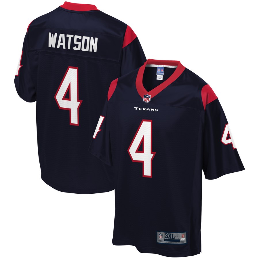 Mens Houston Texans Deshaun Watson NFL Pro Line Navy Big And Tall Player Jersey