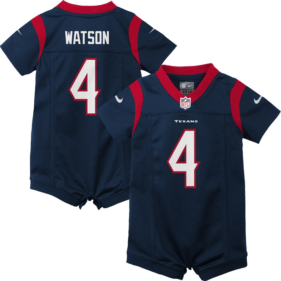 Infant Houston Texans Deshaun Watson Nike Navy Romper Jersey