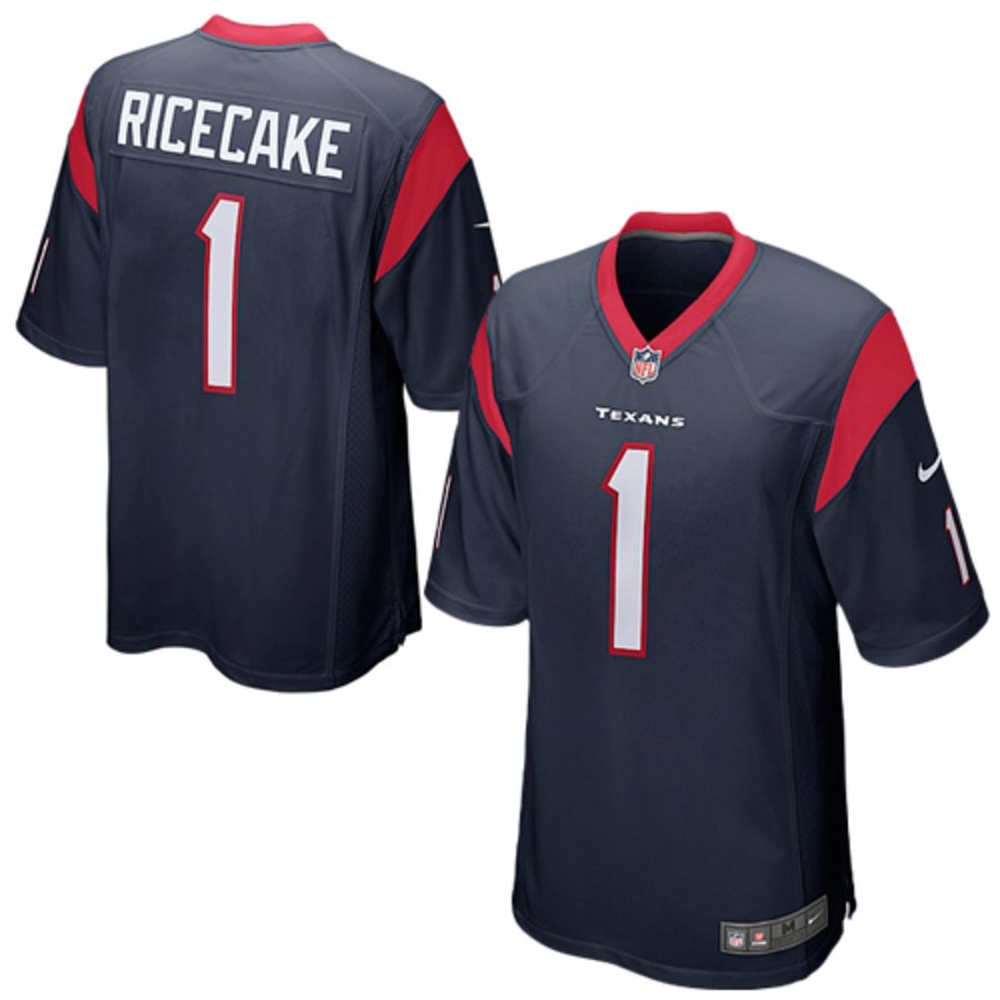 Mens Houston Texans Jerry Ricecake Nike Navy Blue Game Jersey