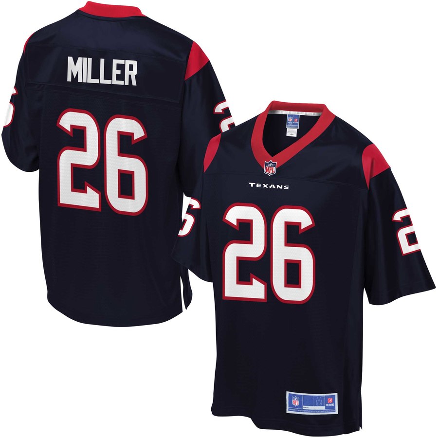 Mens Houston Texans Lamar Miller Pro Line Navy Team Color Jersey