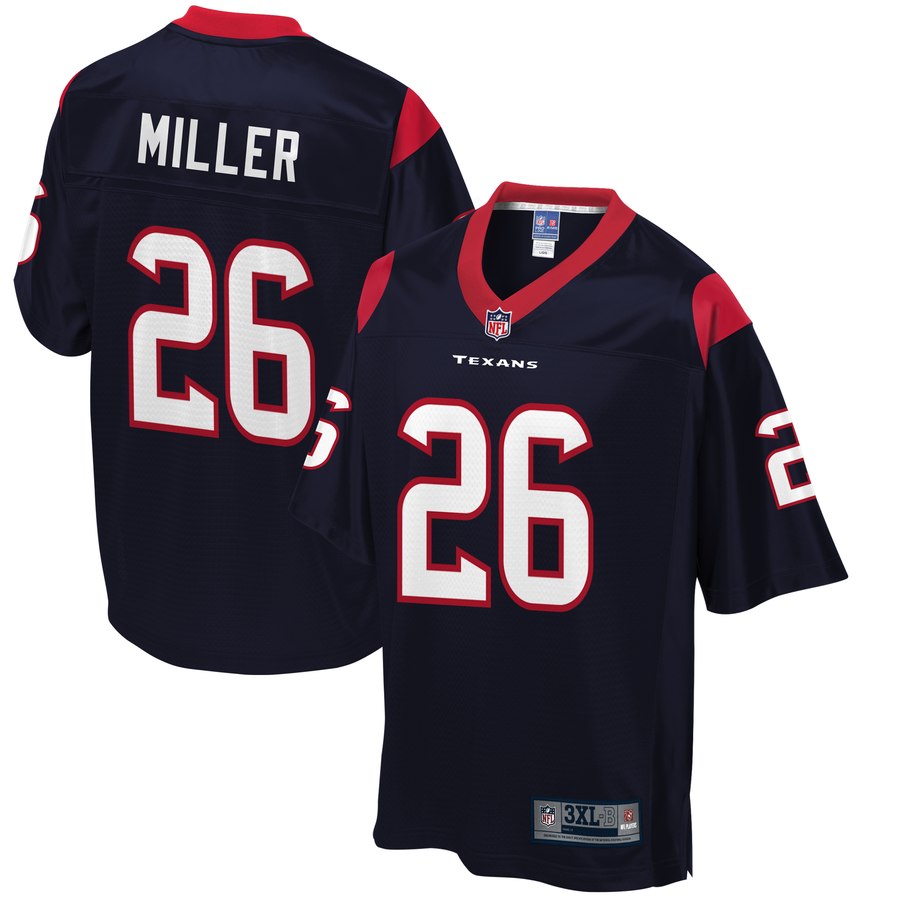 Mens Houston Texans Lamar Miller NFL Pro Line Navy Big And Tall Player Jersey